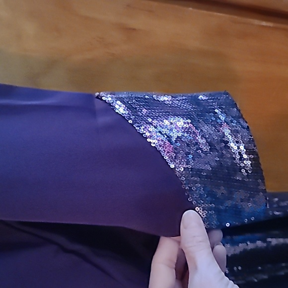 Wedding mother of the bride. Plum. Sparkling. Hand made. Sz XL. Read description - Picture 3 of 5